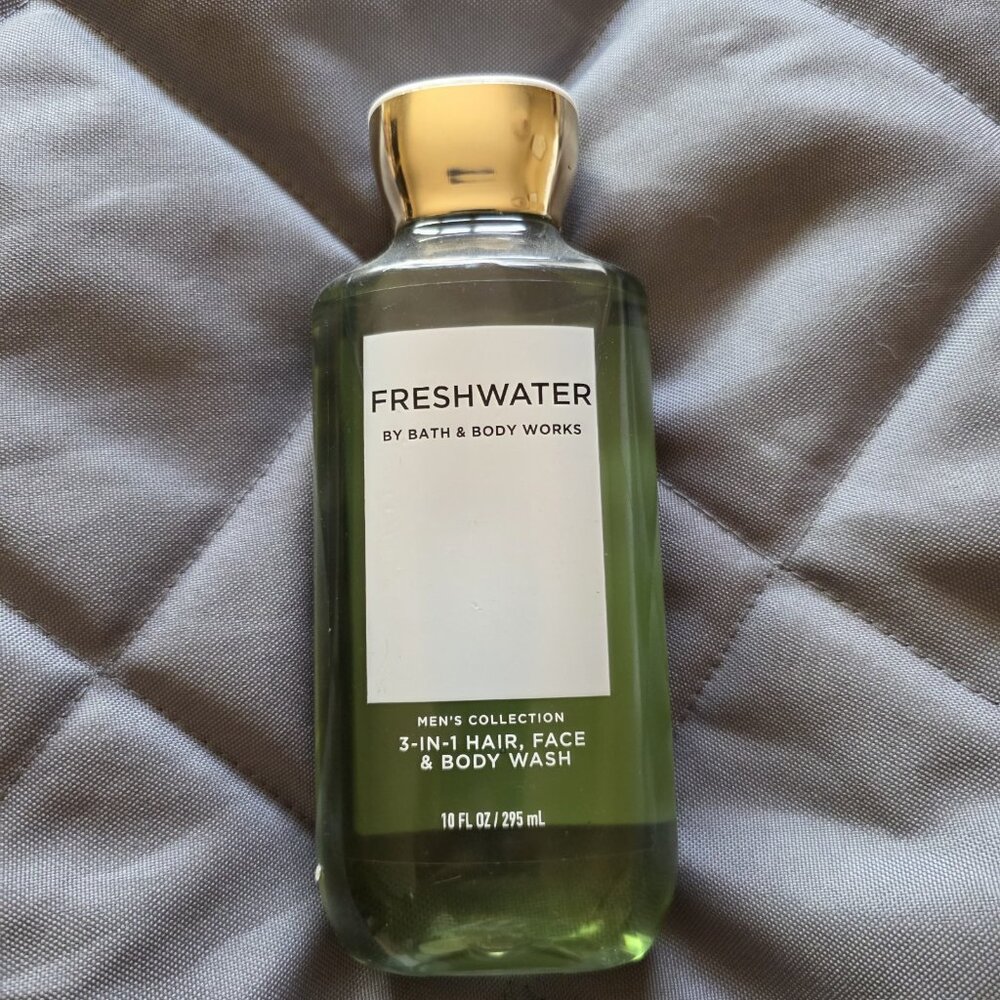 Bath & Body Works Freshwater Men's Collection 3 In 1 Hair Face & Body Wash 10 oz